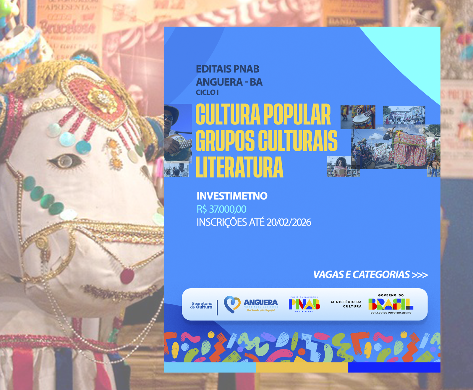 Estão abertas as inscrição para editais da PNAB